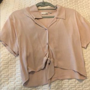 Wilfred Free button down tie front blouse